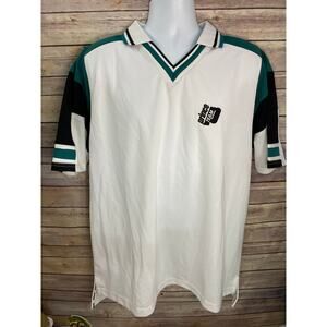 Vintage Prince Polo Shirt Men’s Size Large White Green Tennis Pickleball